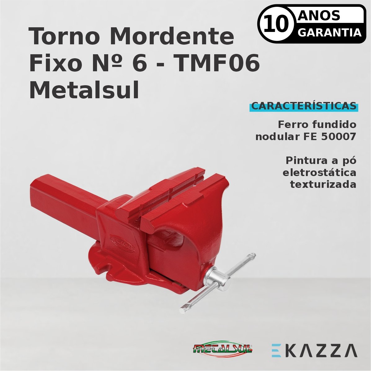 Torno Mordente Fixo Nº6 Tmf06 - Metalsul - 3