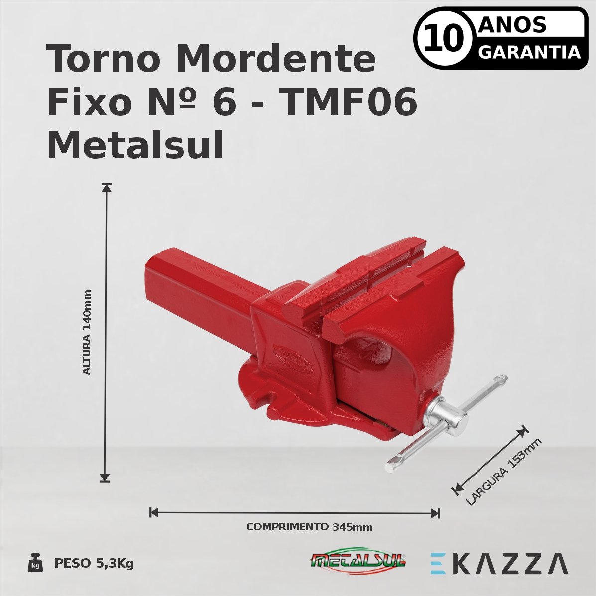 Torno Mordente Fixo Nº6 Tmf06 - Metalsul - 4