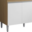 Ver imagem 3 de Balcão de Cozinha para Pia 160cm Andréia Amêndoa/branco - Ajl Móveis