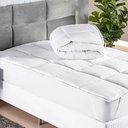 Ver imagem 3 de Pillow Top Casal Anti Stress Fios de Carbono Master Comfort Toque Pluma Fibra Antialergico Protetor 