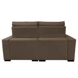 Sofá Retrátil e Reclinável 1,80M Molas Ensacadas e Costura Tripla Cama Inbox Nobre Suede Castor - 6