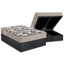 Ver imagem 1 de Conjunto Box Baú Queen: Colchão Espuma Ortobom D26 Physical Ultra Resistente + Base Crc Suede Gray