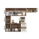 Ver imagem 3 de Armario Cozinha 7 Portas e 2 Gavetas Juliete