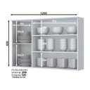 Ver imagem 3 de Aéreo 120cm 3 Portas de Vidro Americana Henn