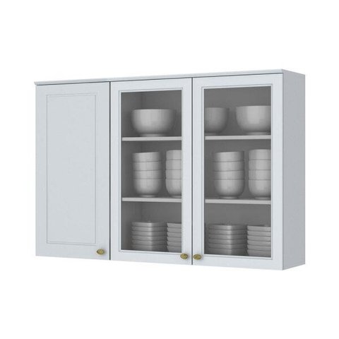 Aéreo 120cm 3 Portas de Vidro Americana Henn