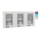 Ver imagem 3 de Armário Aéreo de Cozinha em Aço Star New 3 Portas com Vidro Branco - Telasul