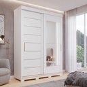 Ver imagem 2 de Guarda Roupa Lia 2 Portas Correr com Espelhos Pés Mdf