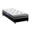 Ver imagem 1 de Cama Box Solteiro: Colchão Espuma Probel Guarda Costas Resistente + Base CRC Suede Black(88x188)