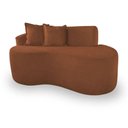 Ver imagem 2 de Sofá Sala Curvo 2 Lugares Bouclé Terracota