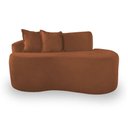 Ver imagem 3 de Sofá Sala Curvo 2 Lugares Bouclé Terracota