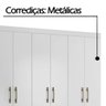 Guarda Roupa 6 Portas 2 Gavetas Branco Moval Móveis Panamá 182x153x47 - 5