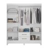 Guarda Roupa 6 Portas 2 Gavetas Branco Moval Móveis Panamá 182x153x47 - 3