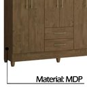 Ver imagem 4 de Guarda Roupa 6 Portas 2 Gavetas Castanho Wood Moval Móveis Panamá 182x153x47