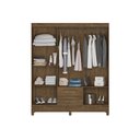 Ver imagem 3 de Guarda Roupa 6 Portas 2 Gavetas Castanho Wood Moval Móveis Panamá 182x153x47