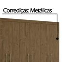 Ver imagem 5 de Guarda Roupa 6 Portas 2 Gavetas Castanho Wood Moval Móveis Panamá 182x153x47