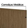 Guarda Roupa 6 Portas 2 Gavetas Castanho Wood Moval Móveis Panamá 182x153x47 - 5