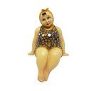 Ver imagem 1 de Escultura Banhista Resina Sentada Maiô Mosaico Premium