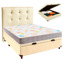 Ver imagem 1 de Cama + Bau Blindado e Colchão D20 Casal - D20 Inducol + Cabeceira