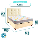 Ver imagem 3 de Cama + Bau Blindado e Colchão D20 Casal - D20 Inducol + Cabeceira