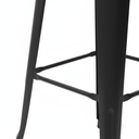 Ver imagem 4 de Kit 4 Cadeiras e 3 Banquetas Iron Tolix com Encosto, Aço Carbono, Industrial, Empilháveis - Preto