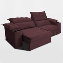 Ver imagem 6 de Sofá Retrátil e Reclinável 2,40m Verona com Porta Copos Velupluma Vinho Cama Inbox