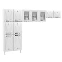 Ver imagem 1 de Cozinha de Aço Compacta Star New 11 Portas com Vidro Branco - Telasul