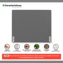 Ver imagem 5 de Cabeceira Cama Box King Size Alba 195cm com Frame Bouclé Cinza Escuro - Desk Design