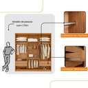 Ver imagem 4 de Guarda Roupa Casal Boston 6 Portas 4 Gavetas Moderna Naturalle