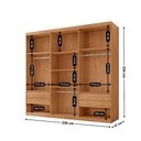 Ver imagem 3 de Guarda Roupa Casal Boston 6 Portas 4 Gavetas Moderna Naturalle
