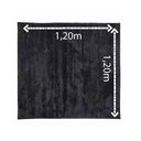 Ver imagem 3 de Tapete Sala Escritório Quadrado 1,20m X 1,20m Antiderrapante:preto