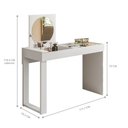 Ver imagem 3 de Escrivaninha Penteadeira com Espelho Amalia Branco Fosco