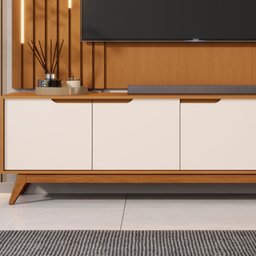 Rack Bancada Tucumã 1.8 Pé Madeira Maciça Nature Off White Jb Bechara - 4