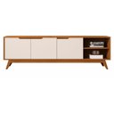 Ver imagem 1 de Rack Bancada Tucumã 1.8 Pé Madeira Maciça Nature Off White Jb Bechara