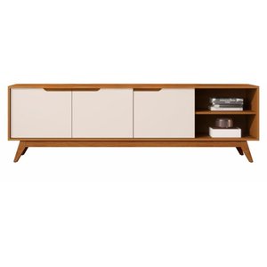 Rack Bancada Tucumã 1.8 Pé Madeira Maciça Nature Off White Jb Bechara