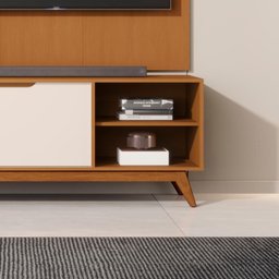 Rack Bancada Tucumã 1.8 Pé Madeira Maciça Nature Off White Jb Bechara - 2