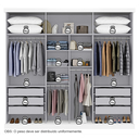 Ver imagem 5 de Guarda-Roupa Casal 3 Portas 6 Gavetas Milano Nobre Yescasa