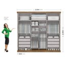 Ver imagem 4 de Guarda-Roupa Casal 3 Portas 6 Gavetas Milano Nobre Yescasa