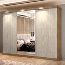 Ver imagem 1 de Guarda-Roupa Casal 3 Portas 6 Gavetas Milano Nobre Yescasa