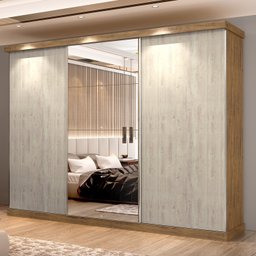 Guarda-Roupa Casal 3 Portas 6 Gavetas Milano Nobre Espresso Móveis - 1 Guarda-Roupa Casal 3 Portas 6 Gavetas Milano Nobre Espresso Móveis - 1