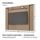 Ver imagem 3 de Painel Suspenso TV 75 pol 180 cm Maresias Fendi Carvalho Bechara