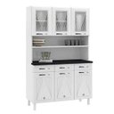 Ver imagem 2 de Cozinha de Aço Compacta Star New 6 Portas 3 Gavetas com Vidro Branco - Telasul