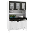 Ver imagem 2 de Cozinha de Aço Compacta Star New 6 Portas 3 Gavetas Branco/preto - Telasul