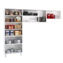 Ver imagem 2 de Cozinha de Aço Compacta Star New 11 Portas com Vidro Branco/preto - Telasul