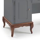 Ver imagem 3 de Escrivaninha Hannover com 2 Portas e 2 Gavetas Divisor de Ambiente 60813 Linz Moveis - Cinza/imbuia