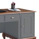 Ver imagem 5 de Escrivaninha Hannover com 2 Portas e 2 Gavetas Divisor de Ambiente 60813 Linz Moveis - Cinza/imbuia