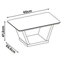 Mesa de Centro DJ Móveis Para Sala de Estar Lotus - 3