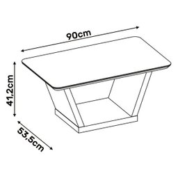 Mesa de Centro DJ Móveis Para Sala de Estar Lotus - 3
