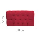 Ver imagem 2 de Painel Cabeceira Estofada Paris 90cm Cama Box Solteiro Suede Vermelho- Mabe Magazine
