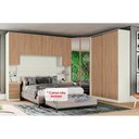 Ver imagem 7 de Quarto Henn Seletto 5 Peças 1 Armário Ponte + 1 Closet + 1 Guarda Roupa + 1 Complemento Qmh05
