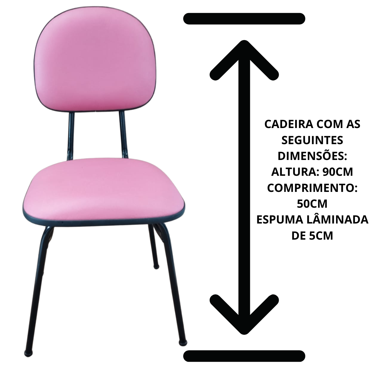 Kit Lavatório Salão Portátil Rosa +cadeira para Sentar Fixa - 3